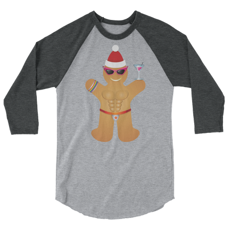 Gingerbread Circuit Man (Raglan)-Raglan-Swish Embassy