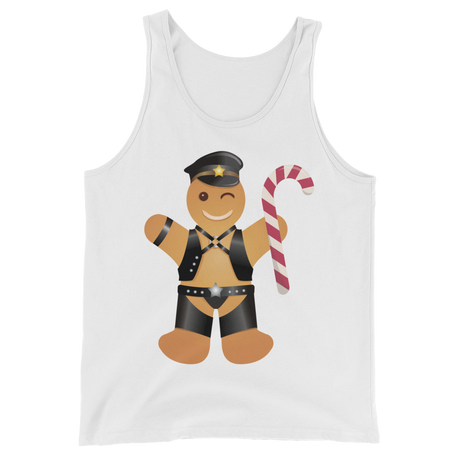 Gingerbread Leather Man (Tank Top)-Christmas Tanks-Swish Embassy