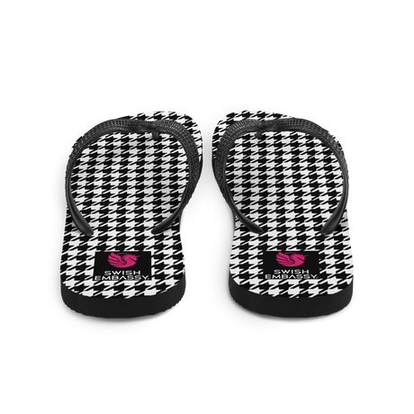 Houndstooth (Flip Flops)-Flip Flops-Swish Embassy