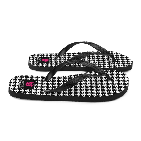 Houndstooth (Flip Flops)-Flip Flops-Swish Embassy