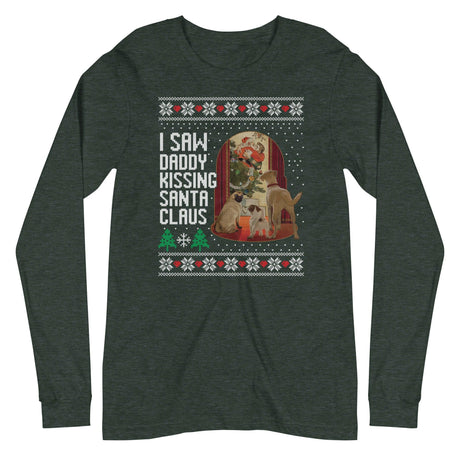 I Saw Daddy Kissing Santa Claus (Ugly Christmas)-Christmas T-Shirts-Swish Embassy