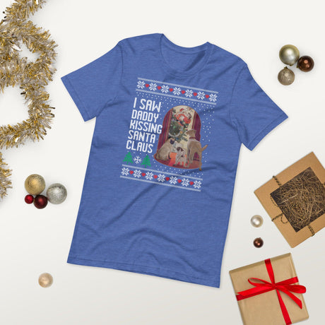 I Saw Daddy Kissing Santa Claus (Ugly Christmas)-Christmas T-Shirts-Swish Embassy