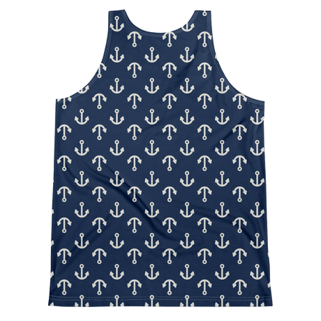 In the Navy (Allover Tank Top)-Allover Tank Top-Swish Embassy