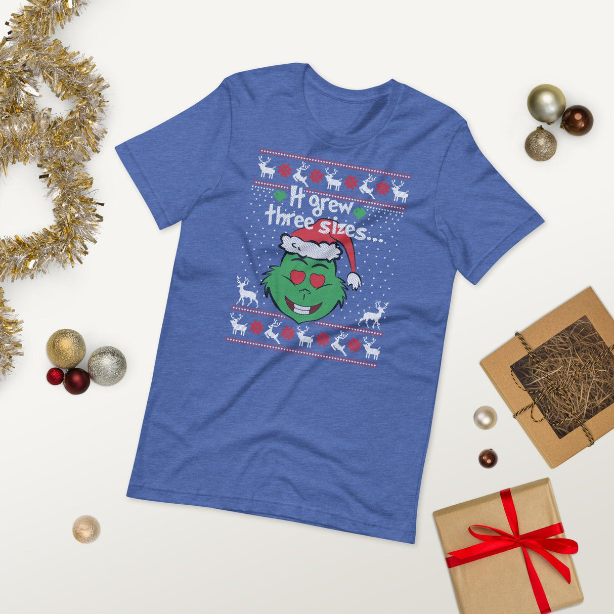 It Grew 3 Sizes (Ugly Christmas)-Christmas T-Shirts-Swish Embassy