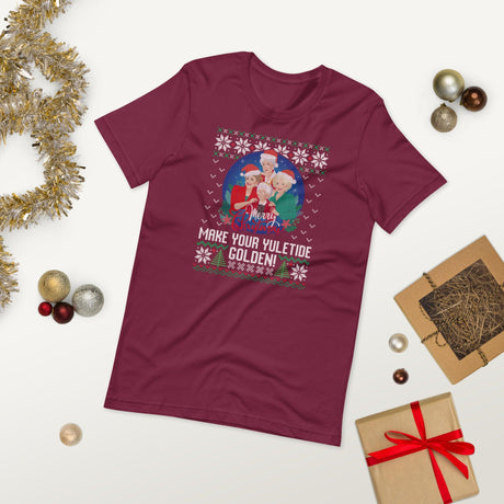 Make Your Yuletide Golden (Ugly Christmas)-Christmas T-Shirts-Swish Embassy