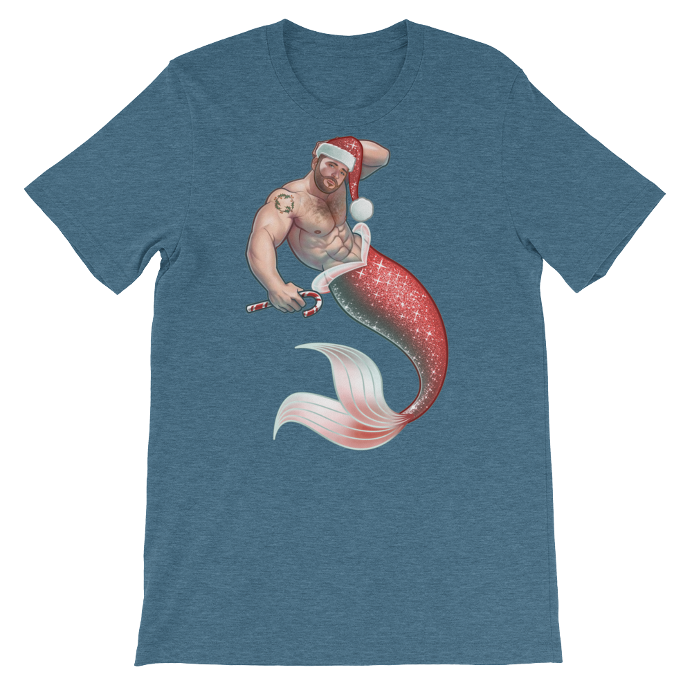 Merman Christmas-Christmas T-Shirts-Swish Embassy