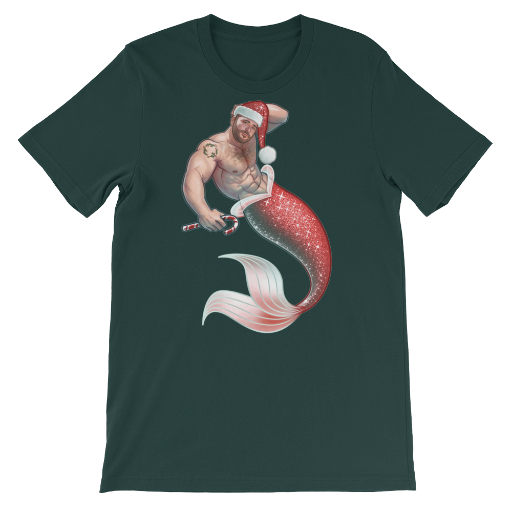 Merman Christmas-Christmas T-Shirts-Swish Embassy