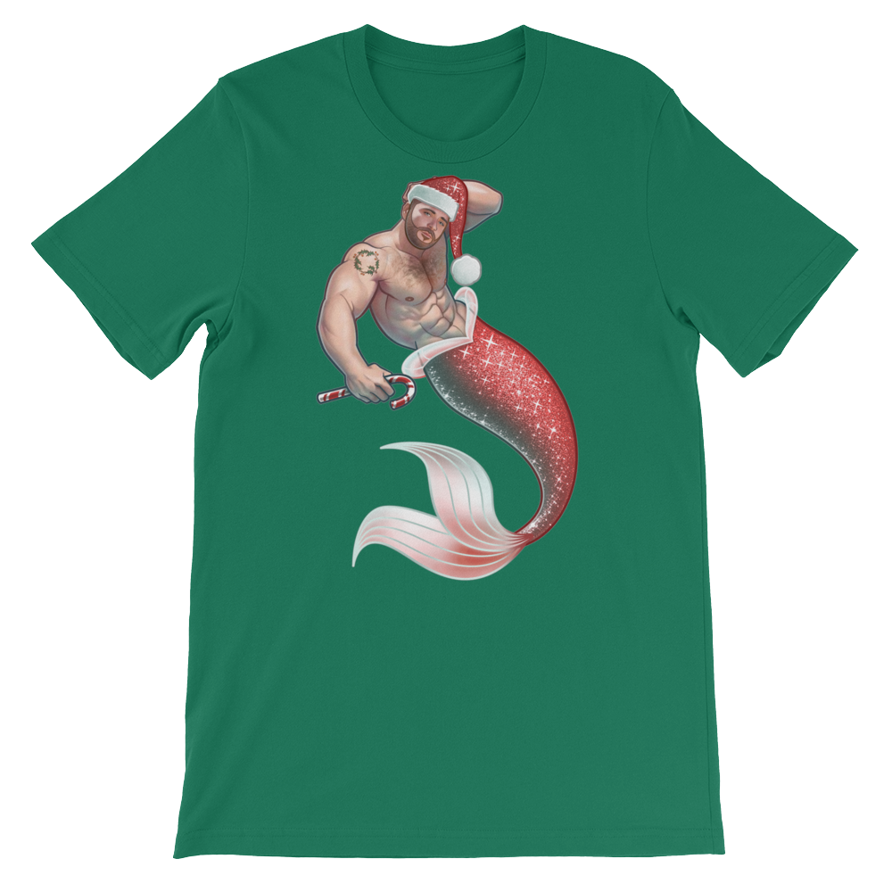 Merman Christmas-Christmas T-Shirts-Swish Embassy