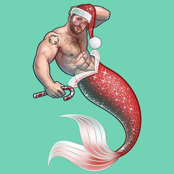 Merman Christmas-Christmas T-Shirts-Swish Embassy