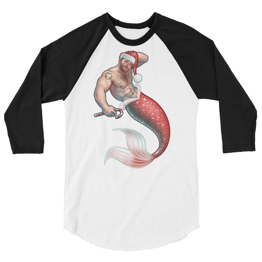 Merman Christmas (Raglan)-Raglan-Swish Embassy