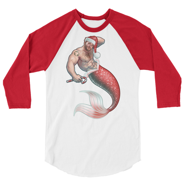 Merman Christmas (Raglan)-Raglan-Swish Embassy