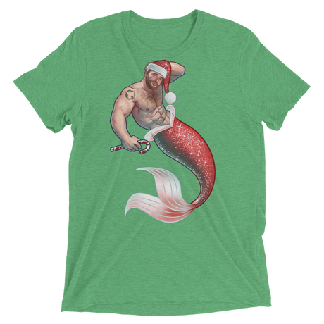 Merman Christmas (Retail Triblend)-Triblend T-Shirt-Swish Embassy