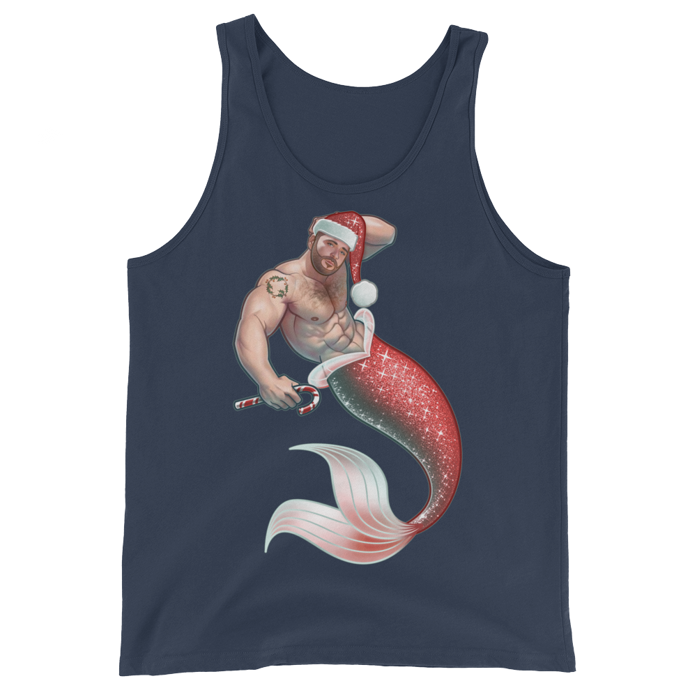 Merman Christmas (Tank Top)-Christmas Tanks-Swish Embassy