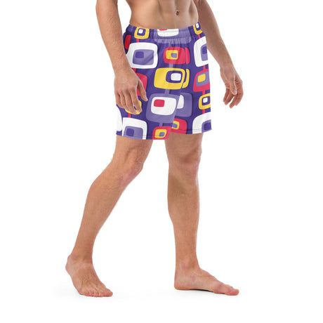 Mid-Century Purple (Swim Trunks)-Swim Trunks-Swish Embassy