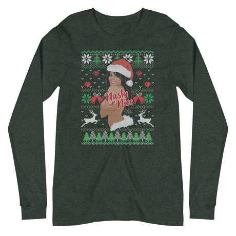 Nasty or Nice (Ugly Christmas)-T-Shirts-Swish Embassy