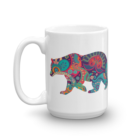 Paisley Bear (Mug)-Mugs-Swish Embassy