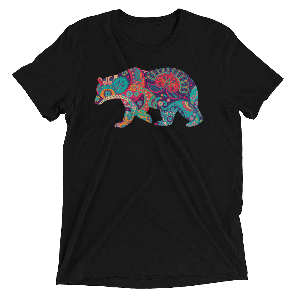 Paisley Bear (Retail Triblend)-Triblend T-Shirt-Swish Embassy