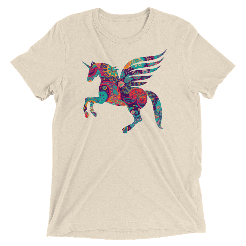 Paisley Pegacorn (Retail Triblend)-Triblend T-Shirt-Swish Embassy