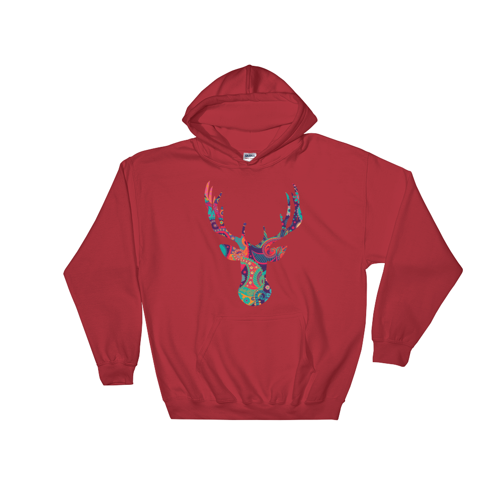 Paisley Stag (Hoodie)-Hoodie-Swish Embassy