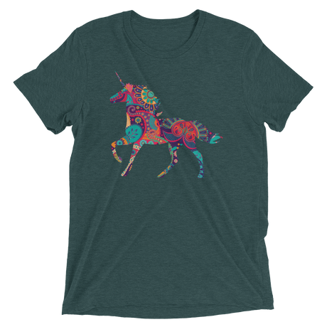 Paisley Unicorn (Retail Triblend)-Triblend T-Shirt-Swish Embassy