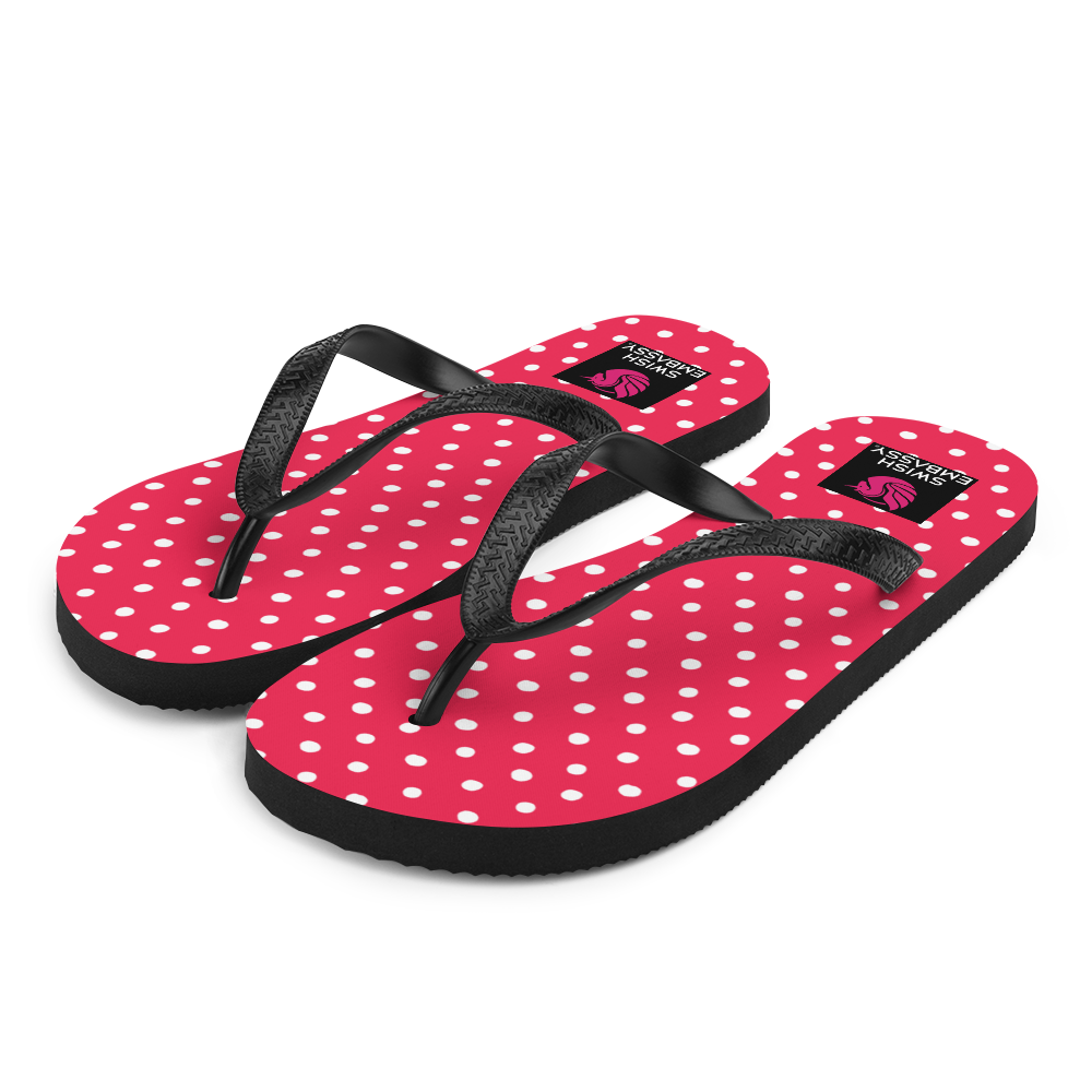 Pink Polkadot (Flip Flops)-Flip Flops-Swish Embassy