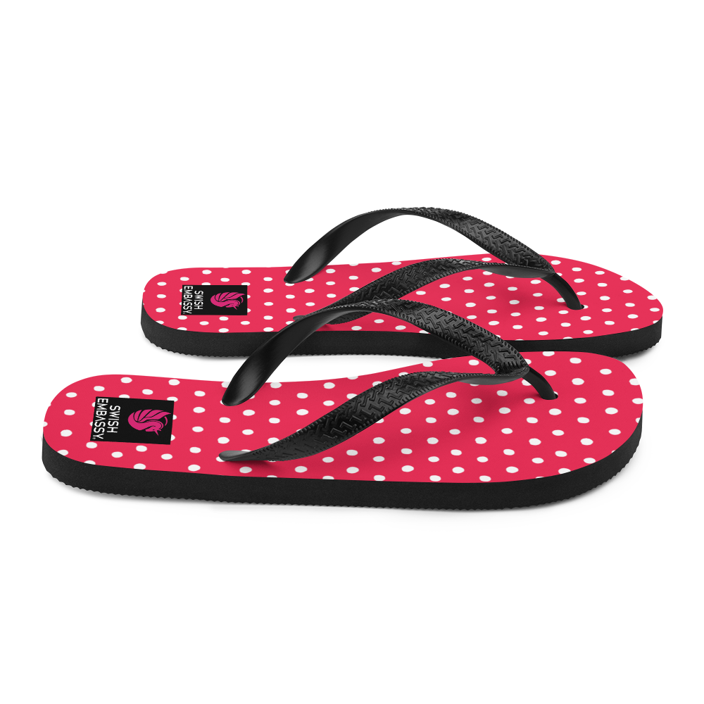 Pink Polkadot (Flip Flops)-Flip Flops-Swish Embassy