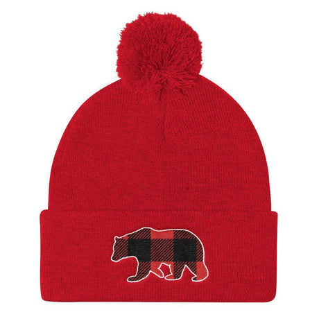 Plaid Bear (Beanie)-Beanie-Swish Embassy