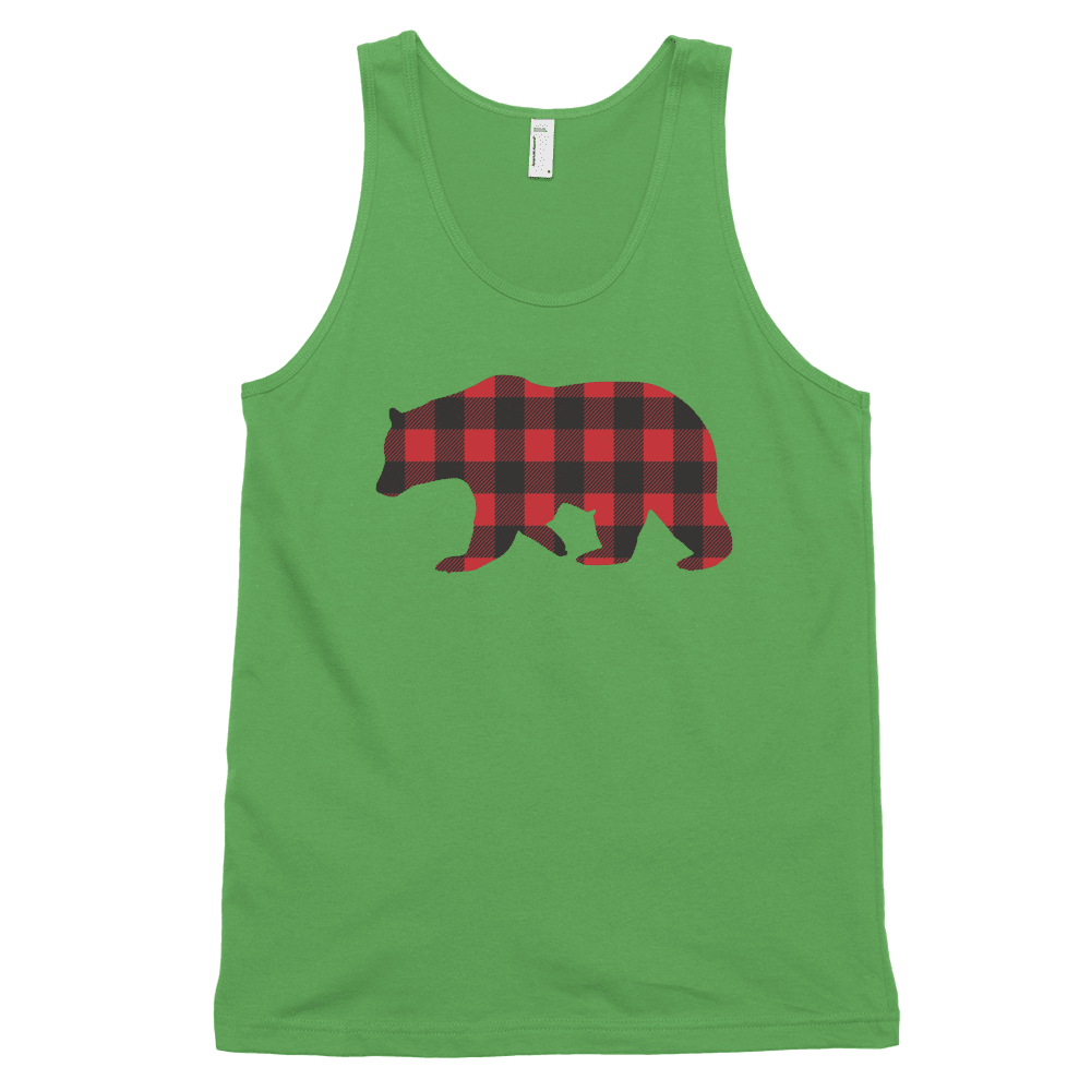 Plaid Bear (Tank Top)-Tank Top-Swish Embassy