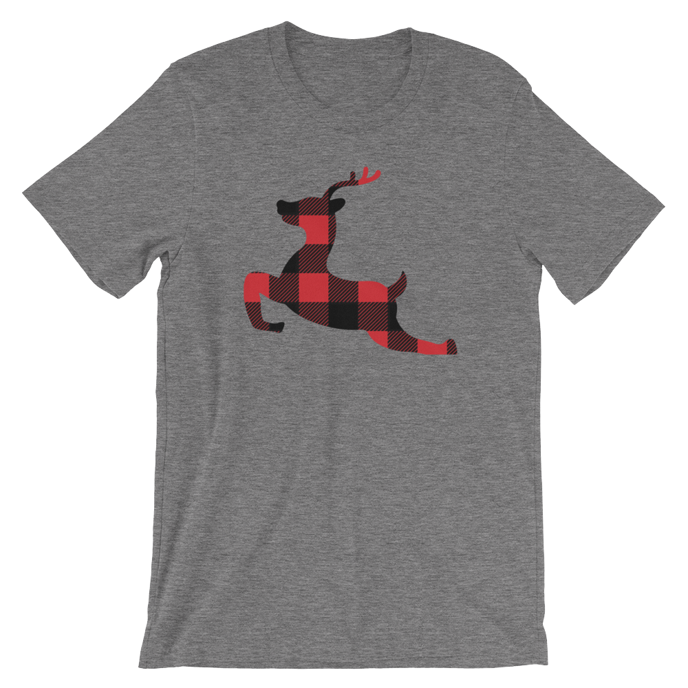 Plaid Reindeer-Christmas T-Shirts-Swish Embassy