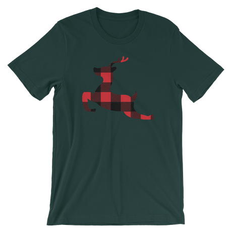 Plaid Reindeer-Christmas T-Shirts-Swish Embassy