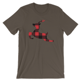 Plaid Reindeer-Christmas T-Shirts-Swish Embassy