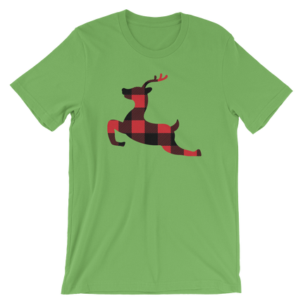Plaid Reindeer-Christmas T-Shirts-Swish Embassy