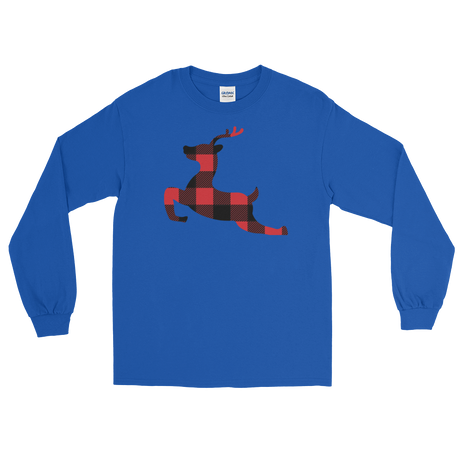 Plaid Reindeer (Long Sleeve)-Long Sleeve-Swish Embassy