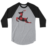 Plaid Reindeer (Raglan)-Raglan-Swish Embassy