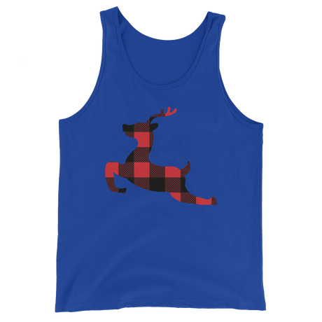 Plaid Reindeer (Tank Top)-Christmas Tanks-Swish Embassy