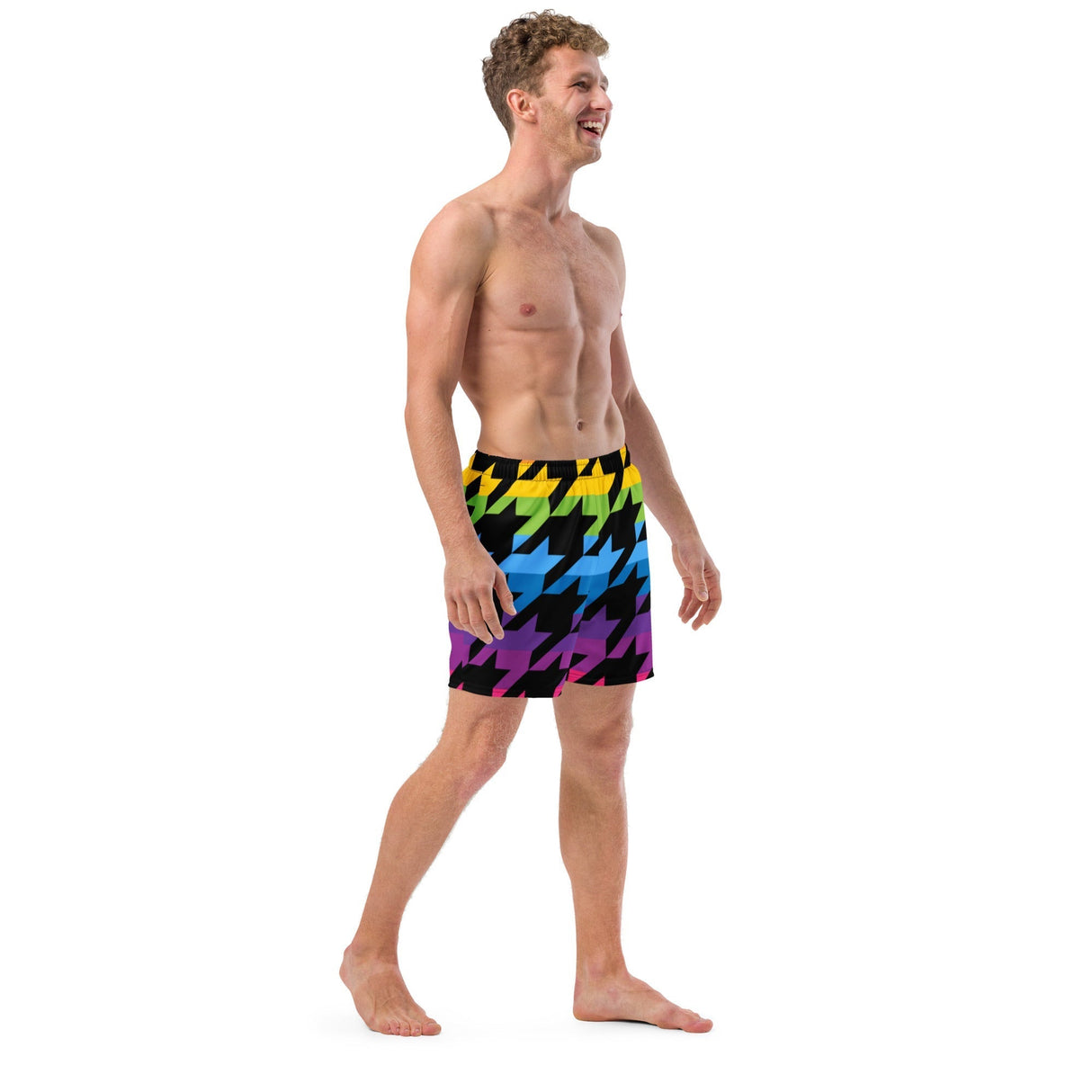 Pride Houndstooth (Swim Trunks)-Swish Embassy