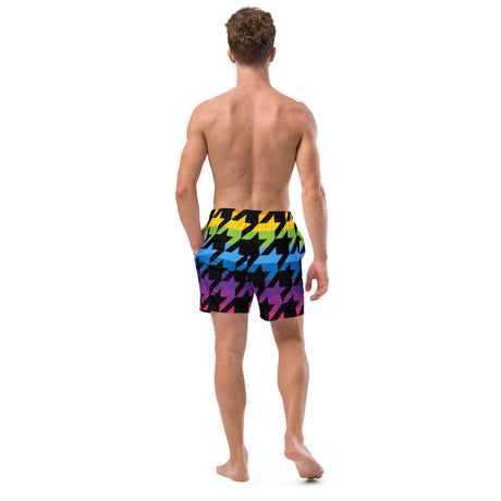 Pride Houndstooth (Swim Trunks)-Swish Embassy