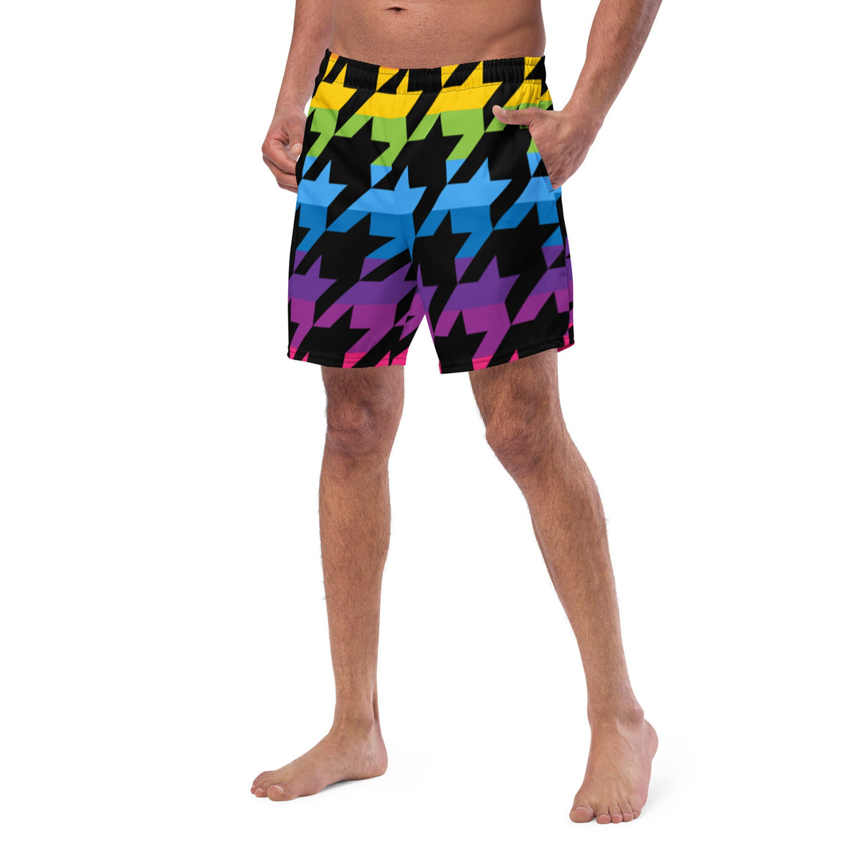 Pride Houndstooth (Swim Trunks)-Swish Embassy