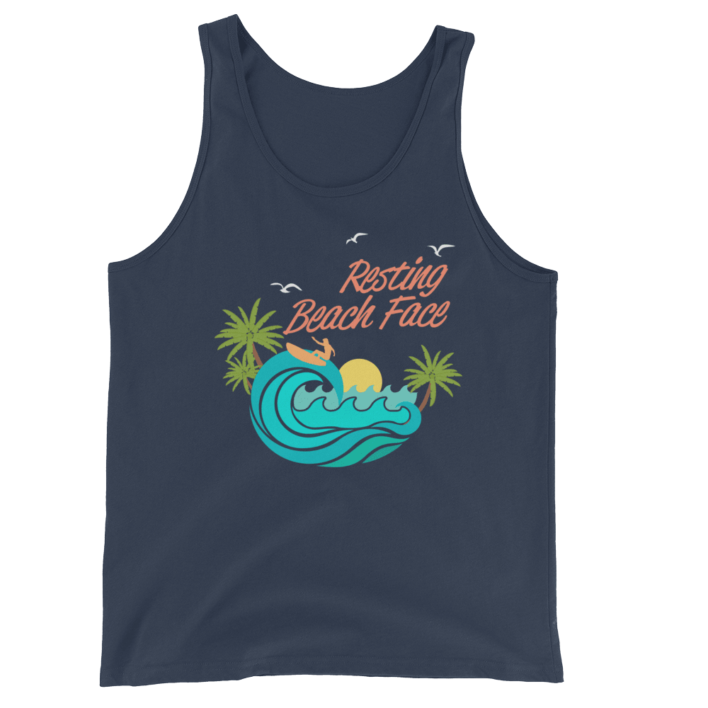 Resting Beach Face (Tank Top)-Tank Top-Swish Embassy