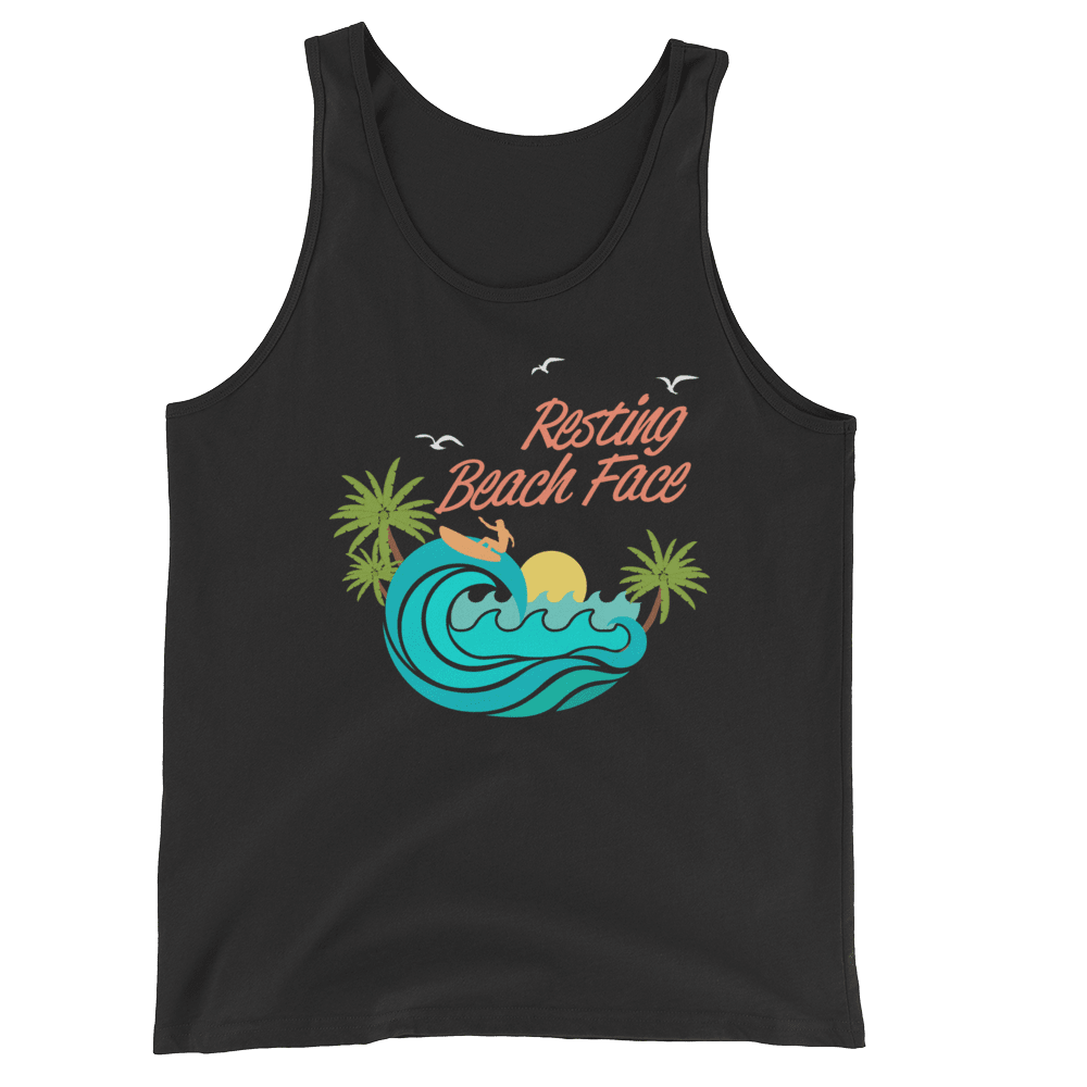 Resting Beach Face (Tank Top)-Tank Top-Swish Embassy