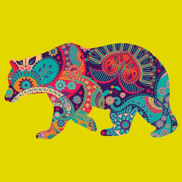 Paisley Bear-T-Shirts-Swish Embassy